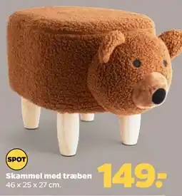 Netto Skammel med træben tilbud