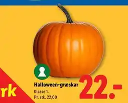 Lidl Halloween-græskar tilbud