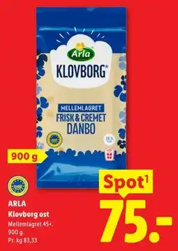 Lidl ARLA Klovborg ost tilbud