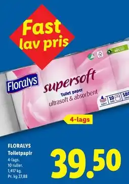 Lidl FLORALYS Toiletpapir tilbud
