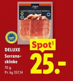 Lidl DELUXE Serranoskinke tilbud