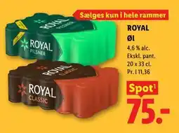 Lidl ROYAL Øl tilbud
