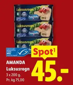 Lidl AMANDA Luksusrogn tilbud