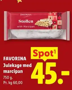 Lidl FAVORINA Julekage med marcipan tilbud