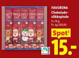 Lidl FAVORINA Chokoladeslikkepinde tilbud
