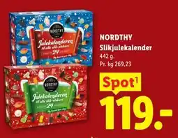 Lidl NORDTHY Slikjulekalender tilbud