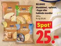 Lidl BELBAKE Mandelmel, -splinter, -flager eller hakkede mandler tilbud