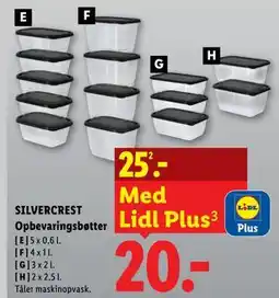 Lidl SILVERCREST Opbevaringsbøtter tilbud