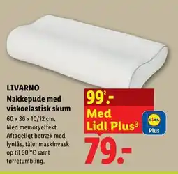 Lidl LIVARNO Nakkepude med viskoelastisk skum tilbud