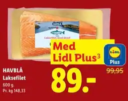 Lidl HAVBLÅ Laksefilet, App-pris tilbud