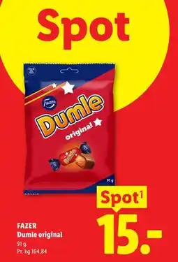 Lidl FAZER Dumle original tilbud