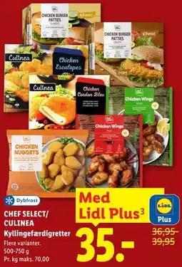 Lidl CHEF SELECT/ CULINEA Kyllingefærdigretter, App-pris tilbud