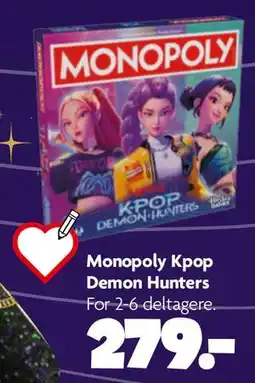 Fætter BR Monopoly Kpop Demon Hunters tilbud