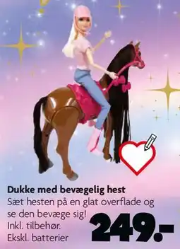 Fætter BR Dukke med bevægelig hest tilbud