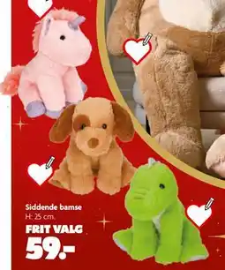 Fætter BR Siddende bamse tilbud