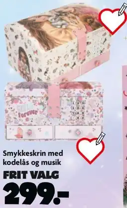 Fætter BR Smykkeskrin med kodelås og musik tilbud