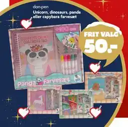 Fætter BR dan•pen Unicorn, dinosaurs, panda eller capybara farvesæt tilbud