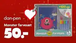 Fætter BR dan•pen Monster farvesæt tilbud