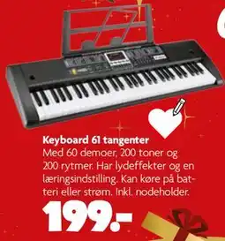 Fætter BR Keyboard 61 tangenter tilbud