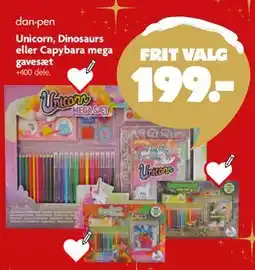 Fætter BR dan•pen Unicorn, Dinosaurs eller Capybara mega gavesæt tilbud