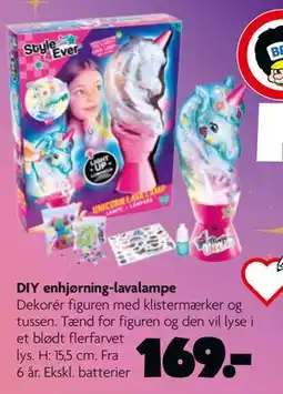 Fætter BR DIY enhjørning-lavalampe tilbud