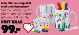 Fætter BR Krus eller muslingeskål med porcelænstusser tilbud