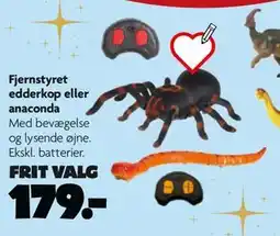 Fætter BR Fjernstyret edderkop eller anaconda tilbud
