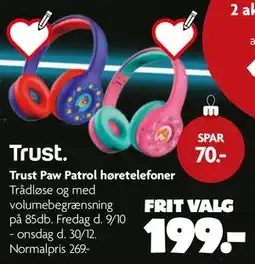 Fætter BR Trust Paw Patrol høretelefoner tilbud