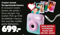 Fætter BR Creator instant farveprintende kamera tilbud