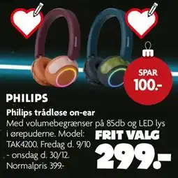 Fætter BR Philips trådløse on-ear tilbud