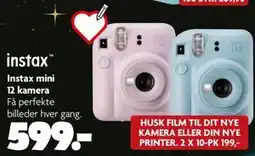 Fætter BR Instax mini 12 kamera tilbud