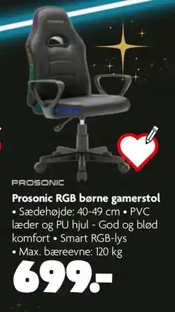 Fætter BR Prosonic RGB børne gamerstol tilbud