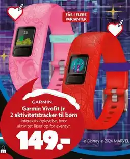 Fætter BR Garmin Vivofit Jr. 2 aktivitetstracker til børn tilbud