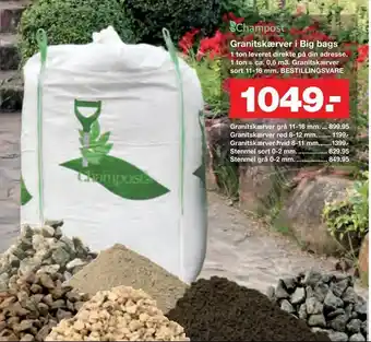 Bauhaus Granitskærver i Big bags tilbud