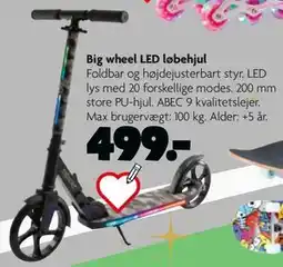 Fætter BR Big wheel LED løbehjul tilbud