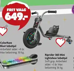 Fætter BR Riprider 360 Mini Lightshow løbehjul tilbud