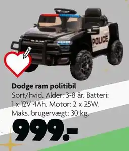 Fætter BR Dodge ram politibil tilbud