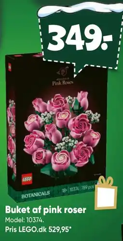 Bilka Buket af pink roser tilbud