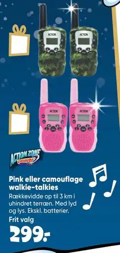 Bilka Pink eller camouflage walkie-talkies tilbud
