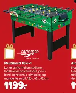Bilka carromco Multibord 10-i-1 tilbud