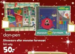 Bilka Dinosaurs eller monster farvesæt tilbud