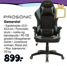 Bilka PROSONIC Gamerstol tilbud