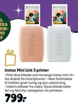Bilka Instax Mini Link 3 printer tilbud