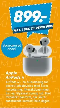 Bilka Apple AirPods 4 tilbud