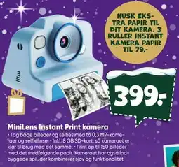 Bilka MiniLens Instant Print kamera tilbud