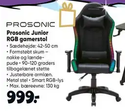 Bilka PROSONIC Prosonic Junior RGB gamerstol tilbud