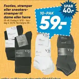 Bilka Footies, strømper eller sneakers-strømper til dame eller herre tilbud
