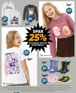 Bilka børnetøj og -sko med kendte figurer tilbud