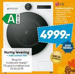Bilka LG Vaskemaskine tilbud