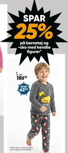 Bilka SPAR 25% på børnetøj og -sko med kendte figurer tilbud